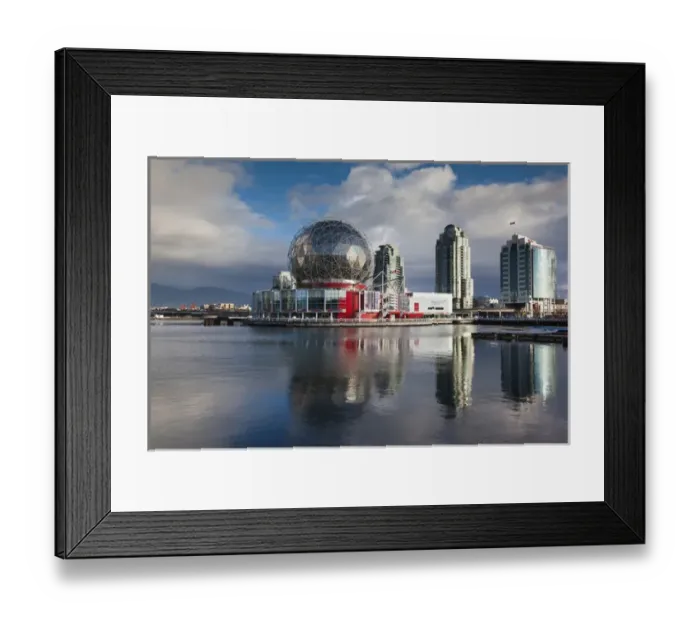 Framed Print : Canada, British Columbia, Vancouver, Granville Island, morning view of False Creek