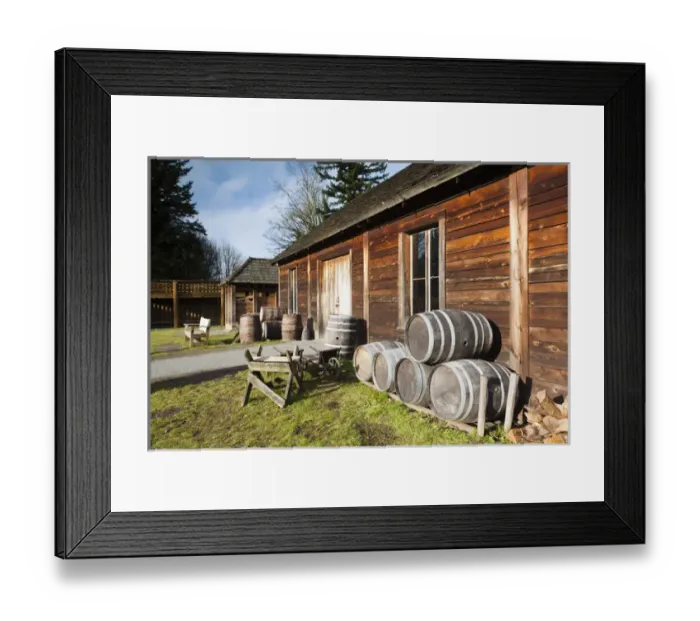 Framed Print : Canada, British Columbia, Vancouver-area, Langley, Fort Langley National Historic Site Framed Print : Canada, British Columbia, Vancouver-area, Langley, Fort Langley National Historic Site