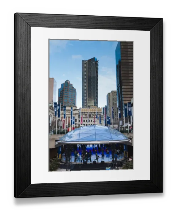 Framed Print : Canada, British Columbia, Vancouver, Robson Square, skating rink Framed Print : Canada, British Columbia, Vancouver, Robson Square, skating rink