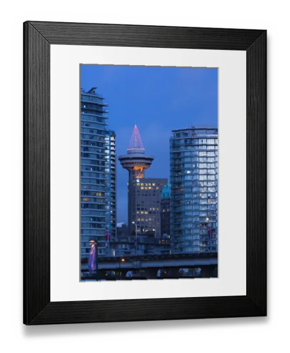 Framed Print : Canada, British Columbia, Vancouver, Vancouver Lookout Building, dawn Framed Print : Canada, British Columbia, Vancouver, Vancouver Lookout Building, dawn