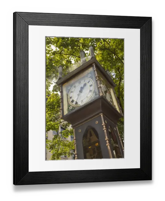 Framed Print : Steam powered clock in the Gastown neighborhood, Vancouver, British Columbia, Canada