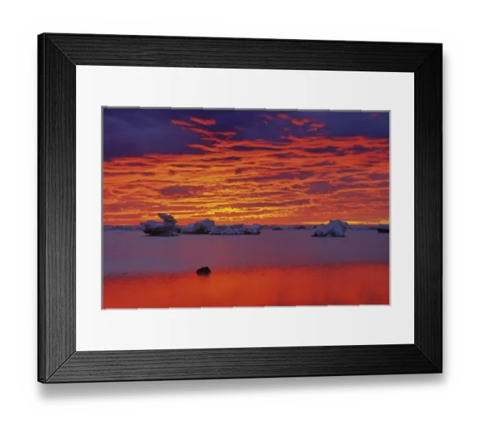 Framed Print : Canada, Hudson Bay. Ice floes on water at sunset Framed Print : Canada, Hudson Bay. Ice floes on water at sunset