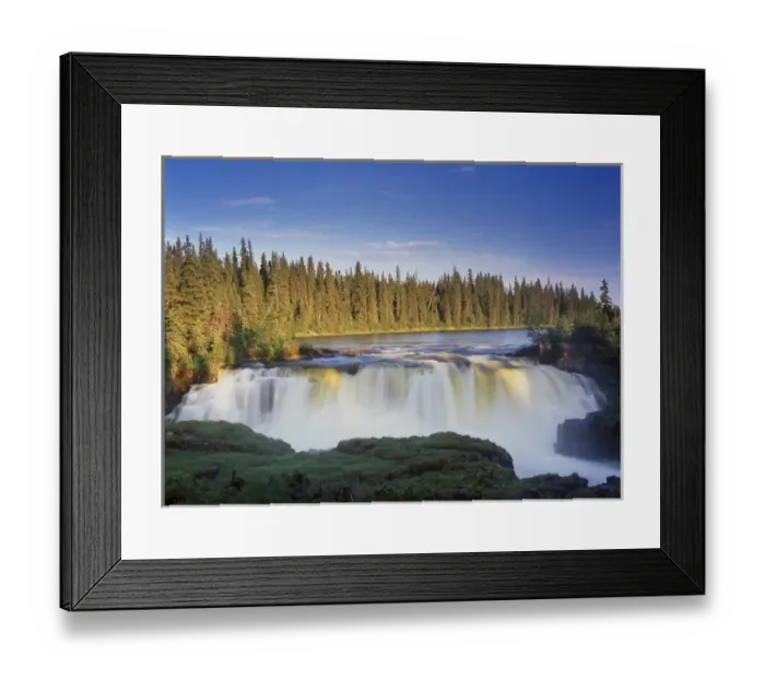 Framed Print : Canada, Manitoba, View of Pisew Falls Framed Print : Canada, Manitoba, View of Pisew Falls