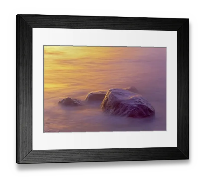 Framed Print : Canada, Manitoba. Sunrise on Lake Winnipeg