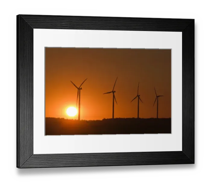 Framed Print : Canada, Manitoba, Somerset. Wind turbines at sunset Framed Print : Canada, Manitoba, Somerset. Wind turbines at sunset