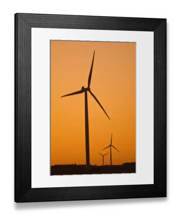 Framed Print : Canada, Manitoba, Somerset. Wind turbines at sunset Framed Print : Canada, Manitoba, Somerset. Wind turbines at sunset