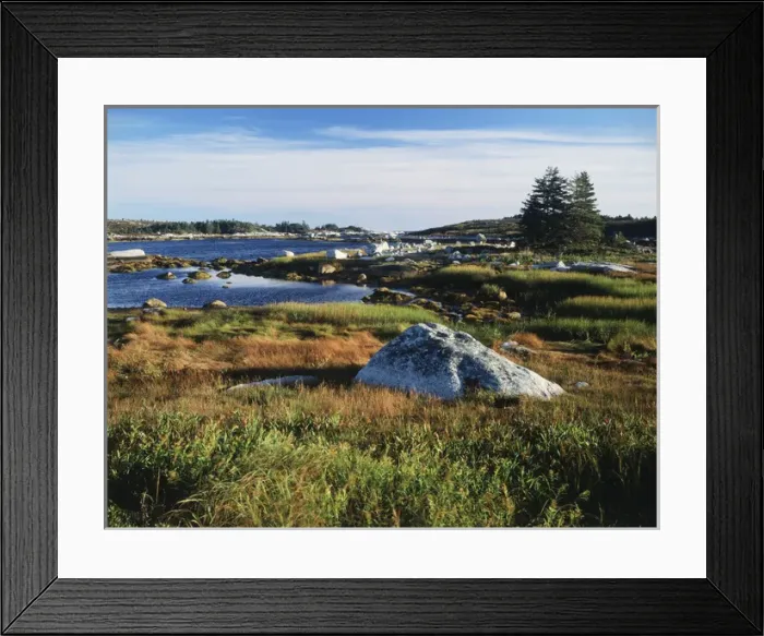 Framed Print : Canada, Nova Scotia, View of sea with coastline