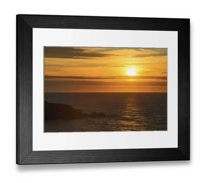 Framed Print : North America, Canada, Nova Scotia, Cabot Trail, Margaree Harbour sunset