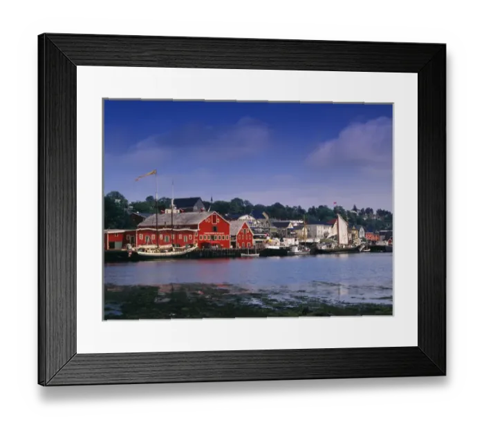 Framed Print : Canada, Nova Scotia, Lunenburg, View of Atlantic Fisheries Museum and Lunenburg Harbour Framed Print : Canada, Nova Scotia, Lunenburg, View of Atlantic Fisheries Museum and Lunenburg Harbour
