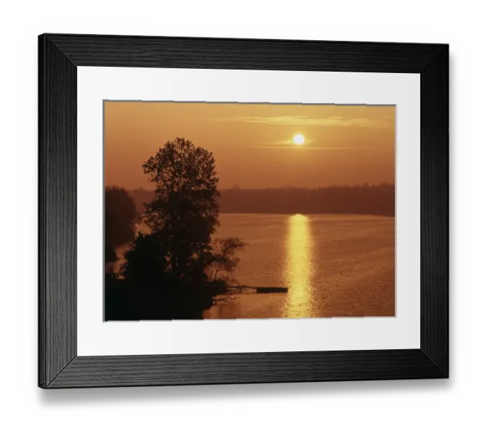Framed Print : Canada, Ontario, London, View of Fanshawe Lake at sunrise Framed Print : Canada, Ontario, London, View of Fanshawe Lake at sunrise