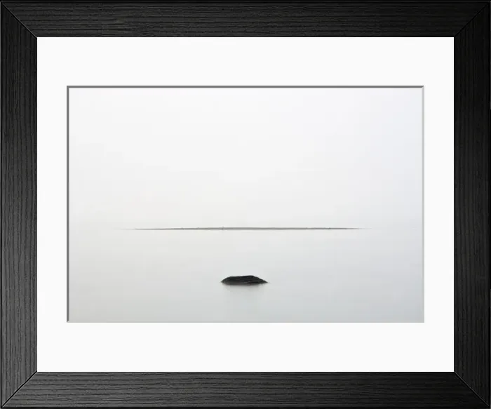 Framed Print : Canada, Ontario. Rock and sand bar in Georgian Bay