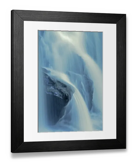 Framed Print : Canada, Ontario. Detail of water falling over rocks at Raleigh Falls. Credit as
