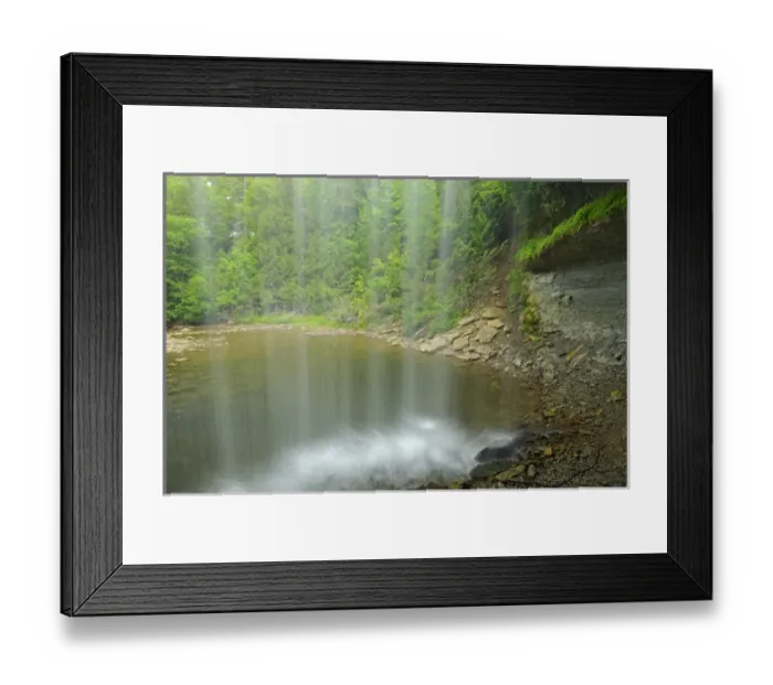 Framed Print : Canada, Ontario. Kagawong River at Bridal Veil Falls