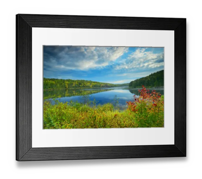 Framed Print : Canada, Ontario, Algonquin Provincial Park. Landscape of Costello Lake. Credit as Framed Print : Canada, Ontario, Algonquin Provincial Park. Landscape of Costello Lake. Credit as