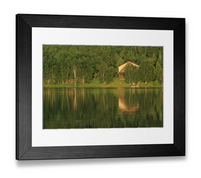 Framed Print : Canada, Ontario, Sudbury. Cottage on Tilton Lake at sunset Framed Print : Canada, Ontario, Sudbury. Cottage on Tilton Lake at sunset