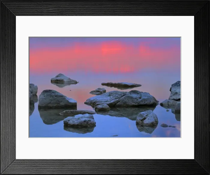 Framed Print : Canada, Bruce Peninsula. Sunset on Berford Lake