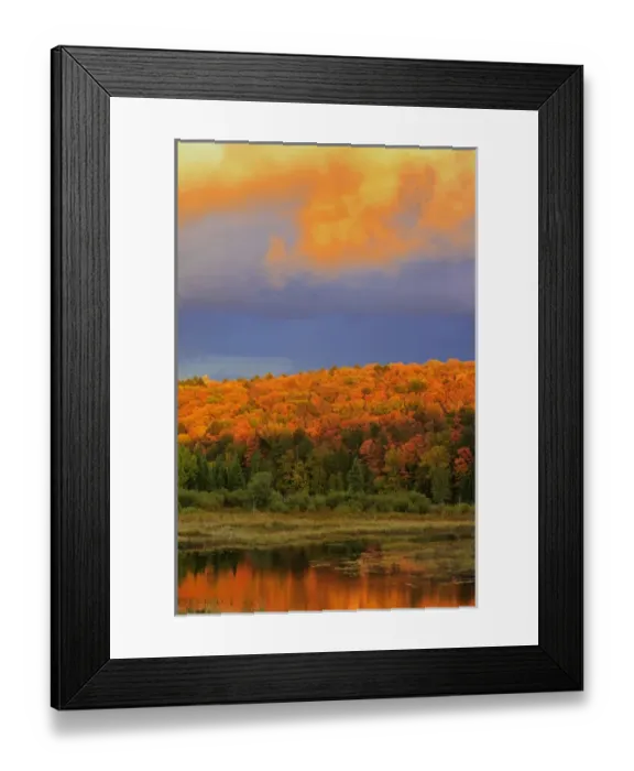 Framed Print : Canada, Ontario, Oxtongue Lake. Colorful sky and forest at sunset Framed Print : Canada, Ontario, Oxtongue Lake. Colorful sky and forest at sunset