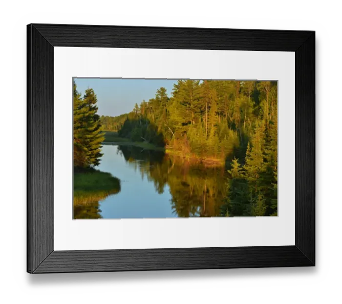Framed Print : Canada, Ontario, Lake of the Woods. Sun setting on water at Reed Narrows. Credit as Framed Print : Canada, Ontario, Lake of the Woods. Sun setting on water at Reed Narrows. Credit as