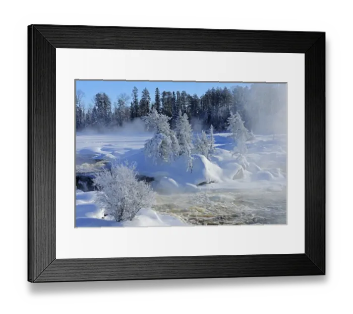 Framed Print : Canada, Ontario, Vermillion Bay. Mist on Wabigoon River at sunrise Framed Print : Canada, Ontario, Vermillion Bay. Mist on Wabigoon River at sunrise