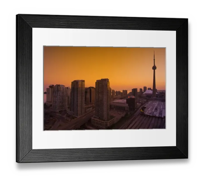 Framed Print : Toronto City at dusk with CN Tower