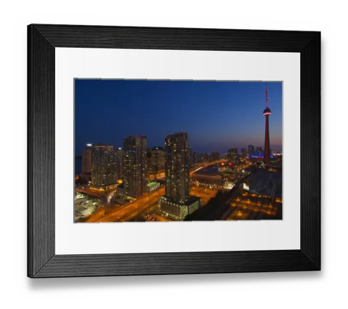 Framed Print : Toronto City at dusk with CN Tower