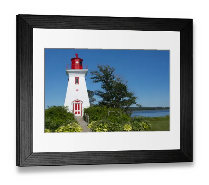 Framed Print : Canada Prince Edward Island, P. E. I. Victoria beautiful old Lighthouse called Victoria