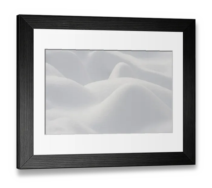 Framed Print : Canada, Quebec, Mount St-Bruno Conservation Park. Snow patterns over rocks. Credit as