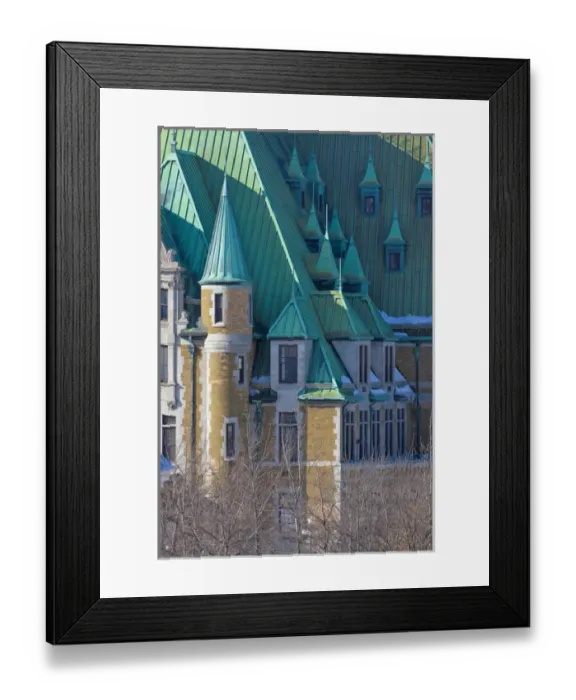 Framed Print : Colorful colonial building, Quebec City (UNESCO World Heritage site), Canada