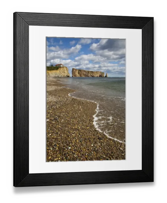 Framed Print : North America, Canada, Quebec, Gaspe Bay, Perce Rock and Beach Framed Print : North America, Canada, Quebec, Gaspe Bay, Perce Rock and Beach