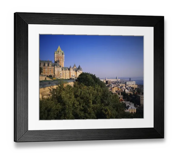Framed Print : Canada, Quebec, Quebec City, Chateau Frontenac Hotel with Quebec city Framed Print : Canada, Quebec, Quebec City, Chateau Frontenac Hotel with Quebec city