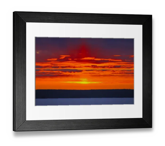 Framed Print : Canada, Saskatchewan, Prince Albert National Park. Sunset over Waskasiuw Lake. Credit as Framed Print : Canada, Saskatchewan, Prince Albert National Park. Sunset over Waskasiuw Lake. Credit as