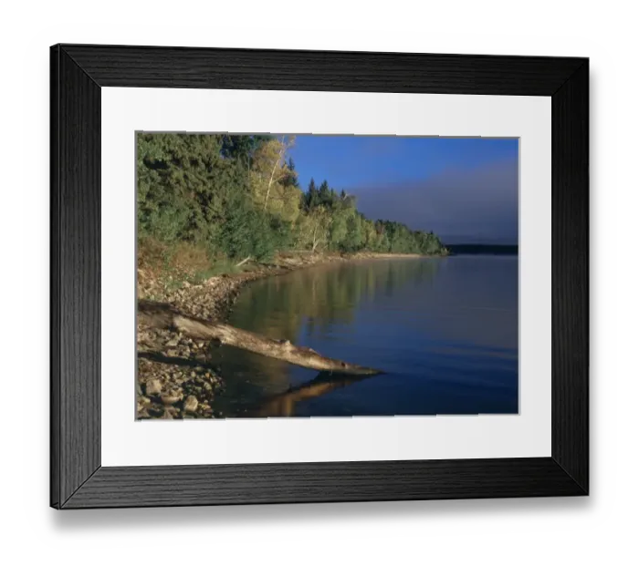 Framed Print : Canada, Saskatchewan, View of Waskesiu lake at Prince Albert National Park Framed Print : Canada, Saskatchewan, View of Waskesiu lake at Prince Albert National Park