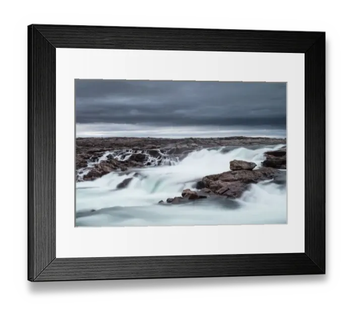 Framed Print : Canada, Nunavut Territory, Blurred image of rushing waterfall near Bury Cove along Framed Print : Canada, Nunavut Territory, Blurred image of rushing waterfall near Bury Cove along