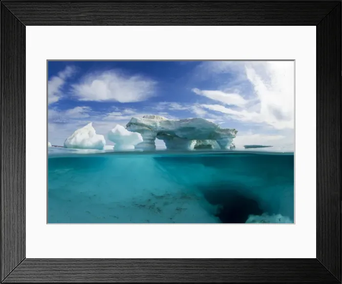 Framed Print : Canada, Nunavut Territory, Repulse Bay, Underwater view of melting iceberg in Harbour Framed Print : Canada, Nunavut Territory, Repulse Bay, Underwater view of melting iceberg in Harbour
