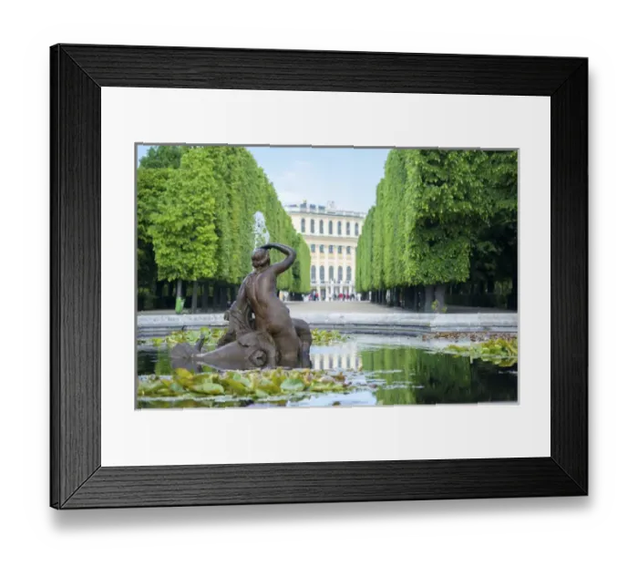 Framed Print : Europe, Austria, Vienna, Schonbrunn Palace, garden fountain