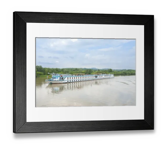 Framed Print : Europe, Austria, Danube River, Wachau Valley, Princess Catherine, riverboat