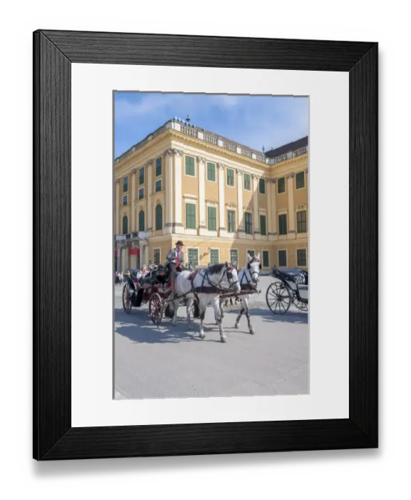 Framed Print : Europe, Austria, Vienna, Schonbrunn Palace, horse-drawn carriage ride Framed Print : Europe, Austria, Vienna, Schonbrunn Palace, horse-drawn carriage ride