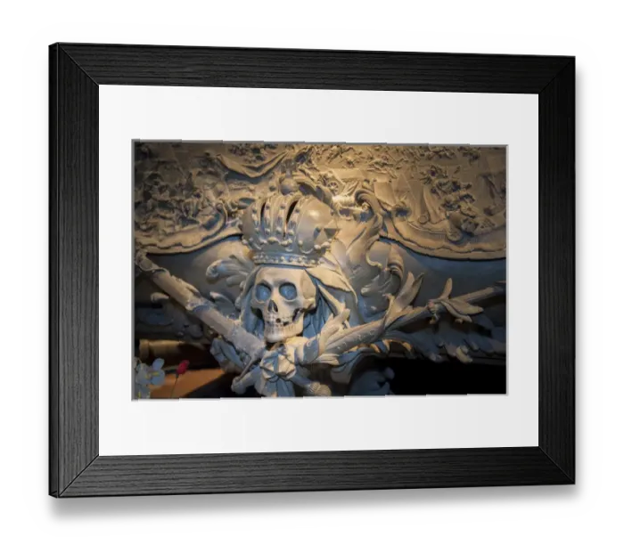 Framed Print : Europe, Austria, Vienna, Kaisergruft, Imperial Crypt, Capuchin Church, Double coffin