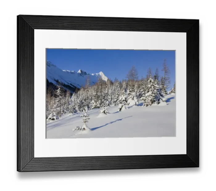 Framed Print : Valley Gaistal with snow during deep winter in Tyrol, Austria Framed Print : Valley Gaistal with snow during deep winter in Tyrol, Austria