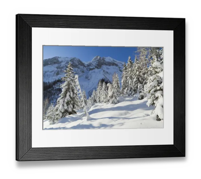 Framed Print : Valley Gaistal with snow during deep winter in Tyrol, Austria Framed Print : Valley Gaistal with snow during deep winter in Tyrol, Austria