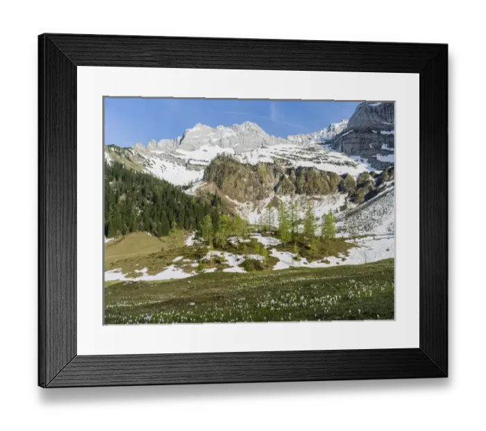 Framed Print : Eng Valley, Karwendel mountain range, Austria, view towards mount Lamsenspitze Framed Print : Eng Valley, Karwendel mountain range, Austria, view towards mount Lamsenspitze