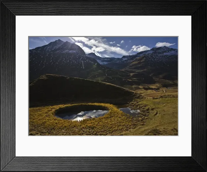 Framed Print : The Jagdhausalm in the National Park Hohe Tauern, East Tyrol, with its small lake Framed Print : The Jagdhausalm in the National Park Hohe Tauern, East Tyrol, with its small lake