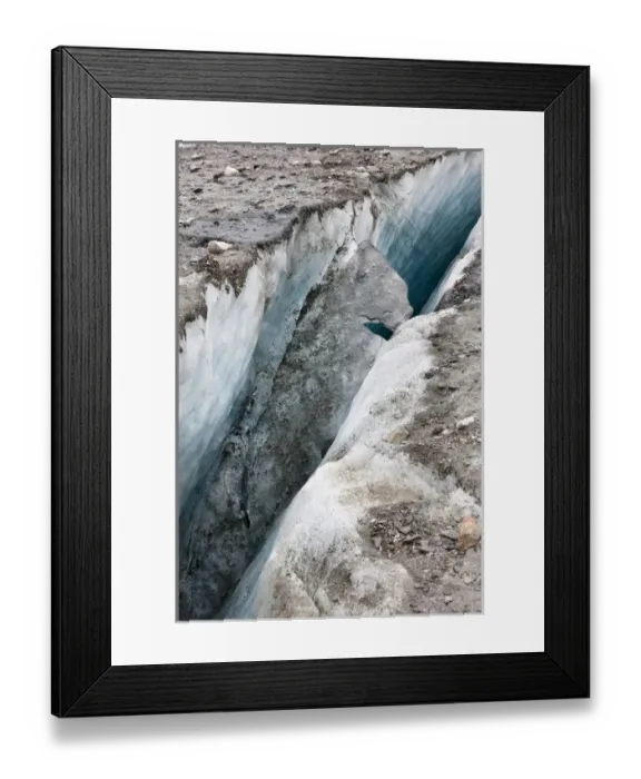 Framed Print : Radial crevasses of the glacier Pasterze near Grossglockner Framed Print : Radial crevasses of the glacier Pasterze near Grossglockner