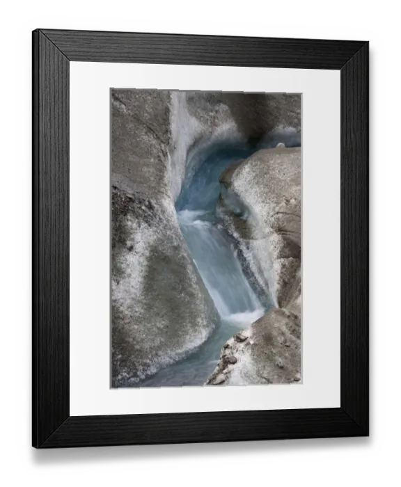 Framed Print : meltwater channel and creek on the surface of glacier Pasterze near Grossglockner Framed Print : meltwater channel and creek on the surface of glacier Pasterze near Grossglockner