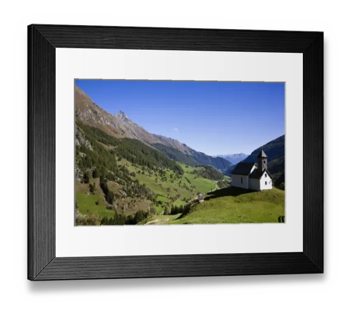 Framed Print : The valley Virgental, Tyrol, seen from village Hinterbichl Europe, central europe