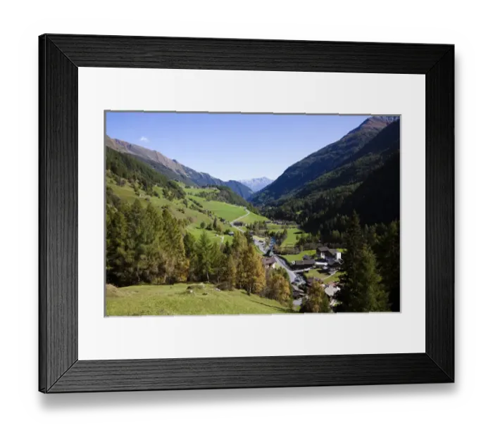 Framed Print : The valley Virgental, Tyrol, seen from village Hinterbichl Europe, central europe