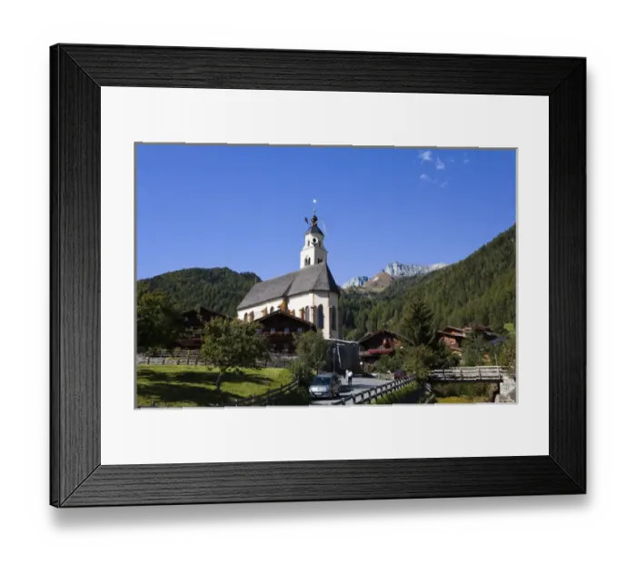 Framed Print : pilgrimage church Maria Schnee in Obermauern, Eastern Tyrol Europe, central europe