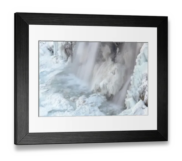 Framed Print : The Krimml waterfalls in the National Park Hohe Tauern during winter in ice and snow