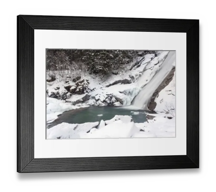 Framed Print : The Krimml waterfalls in the National Park Hohe Tauern during winter in ice and snow