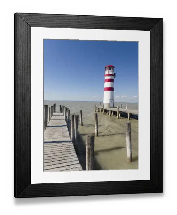 Framed Print : Podersdorf am See on the shore of Lake Neusiedl. The lighthouse in the domestic port Framed Print : Podersdorf am See on the shore of Lake Neusiedl. The lighthouse in the domestic port